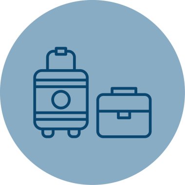 Bagaj web simgesi, vektör çizim 