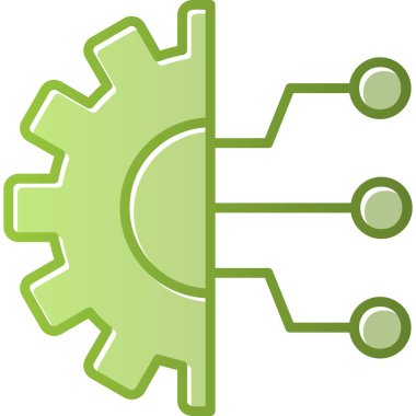 Technology flat icon, vector illustration 