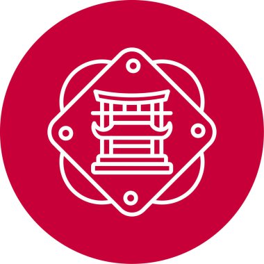 Paifang Web simgesi vektör illüstrasyonu