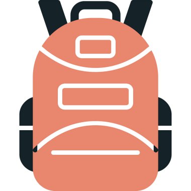 Sırt çantası. Web simgesi basit illüstrasyon