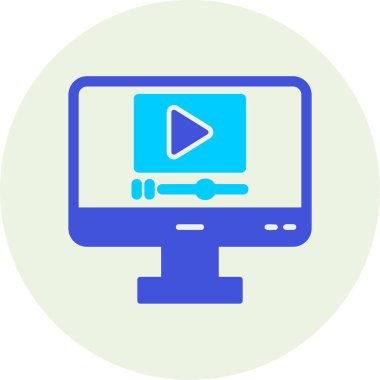 video oynatıcı simgesi, vektör illüstrasyonu basit tasarım