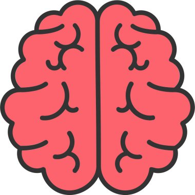 Beyin. Web simgesi basit illüstrasyon 