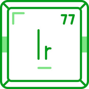 İridyum modern simgesinin vektör illüstrasyonu                      