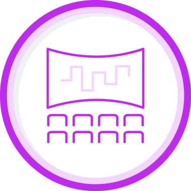 Tiyatro Web simgesi, vektör illüstrasyonu