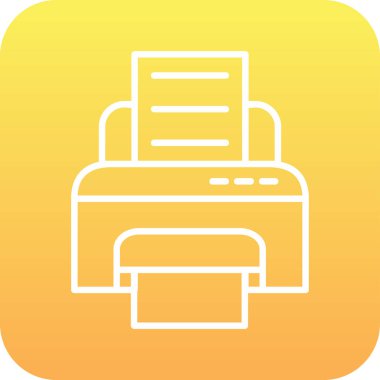 yazıcı web simgesi basit illüstrasyon 