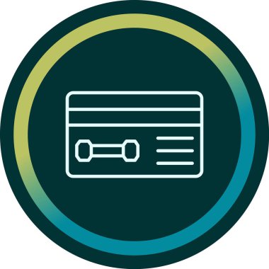 Üye Kart simgesi, vektör illüstrasyonu basit tasarım