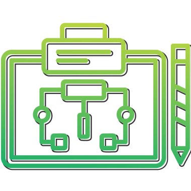 Basit illüstrasyon web simgesi planlama 
