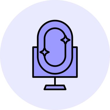 Royal Mirror simgesinin vektör illüstrasyonu                       