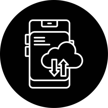 Yağmurlu bulutlar. Web simgesi basit illüstrasyon