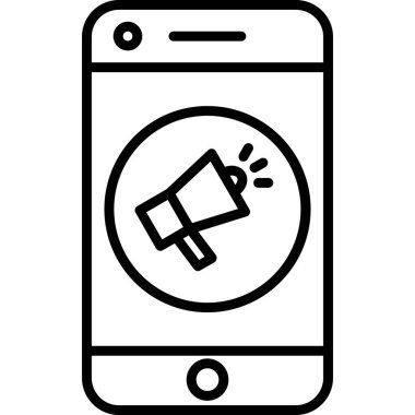 Sosyal medya tanıtım simgesi, vektör illüstrasyonu basit tasarım