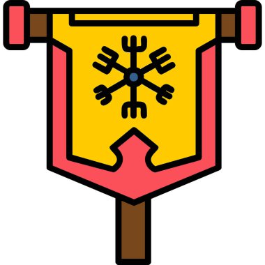 bayrak web simgesi, vektör illüstrasyonu