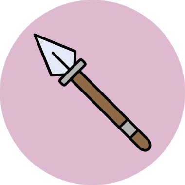 Mızrak simgesi vektör illüstrasyonu