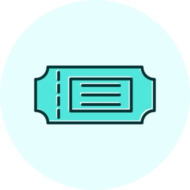 Bilet web simgesi, vektör çizim