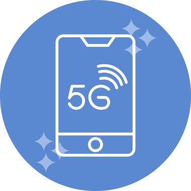 mobil 5g simgesi, vektör illüstrasyonu 