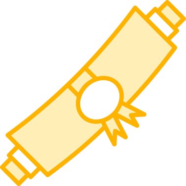 mezuniyet kurdelesi, web simgesi basit illüstrasyon