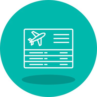 Seyahat ikonunun vektör illüstrasyonu. Ayrılışlar                   