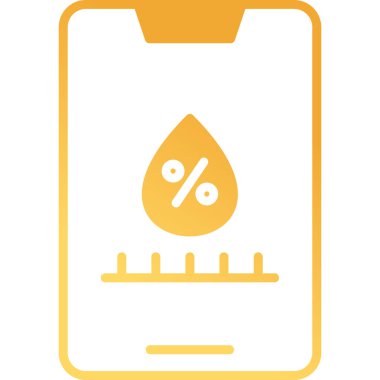 Nem oranı yüzde simgesi, basit tarzı