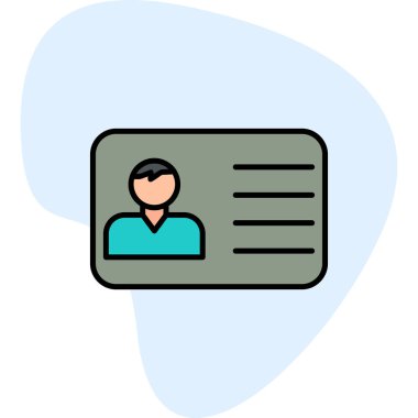 Ofis Kimliği Web simgesi, vektör illüstrasyonu