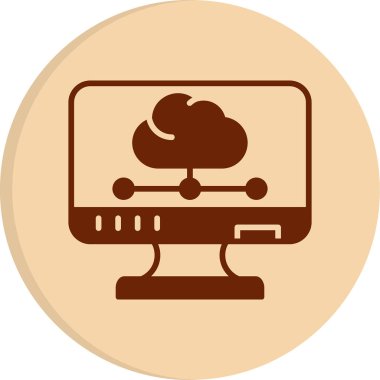 bulut hesaplama web simgesi vektör illüstrasyonu 