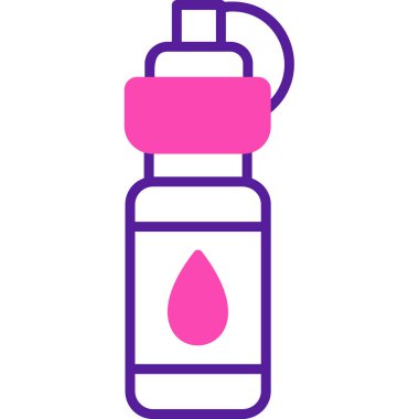 Su şişesi. Web simgesi basit illüstrasyon