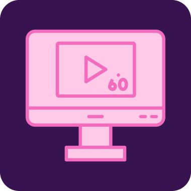 video oynatıcı simgesi, vektör illüstrasyonu basit tasarım