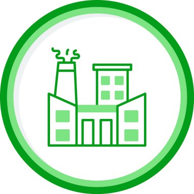 Fabrika. Web simgesi basit illüstrasyon                    