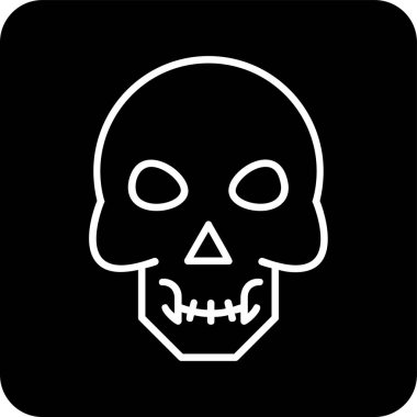 Kafatası. Web simgesi basit illüstrasyon