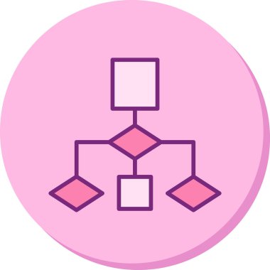 Akış Çizelgesi simgesi, vektör illüstrasyonu             