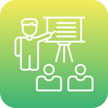 personel eğitim simgesi, vektör illüstrasyonu basit tasarım