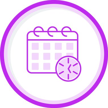 Zamanlama simgesi, vektör illüstrasyonu