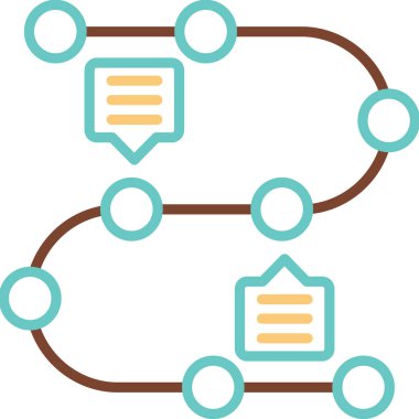 Zaman çizgisi modern simgesinin vektör illüstrasyonu       