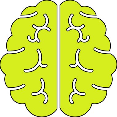 Beyin. Web simgesi basit illüstrasyon 