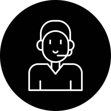 Müşteri Destek kutsal kişilerin resmi, vektör çizim 