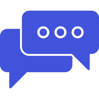 Sohbet baloncukları simgesi, vektör illüstrasyonu basit tasarım