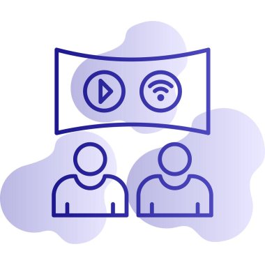 canlı yayın simgesi, vektör illüstrasyonu basit tasarım