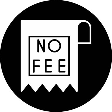 Ücret web simgesi vektör çizimi yok