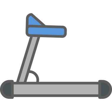 koşu bandı web simgesi, vektör çizim 