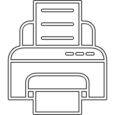 yazıcı web simgesi basit illüstrasyon 