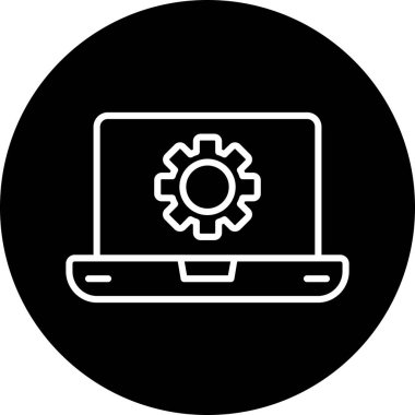 Yazılım web simgesi vektör illüstrasyonu