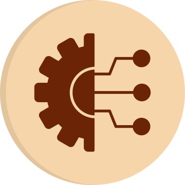 Technology flat icon, vector illustration 