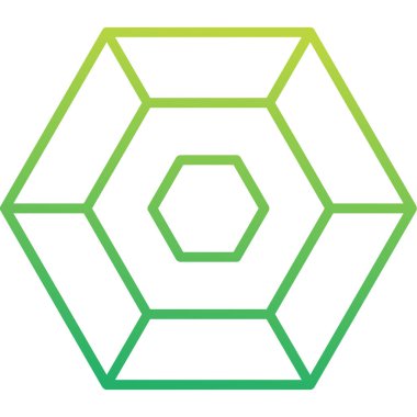 Altıgen simgesi, web düğmesi, katı vektör tasarımı