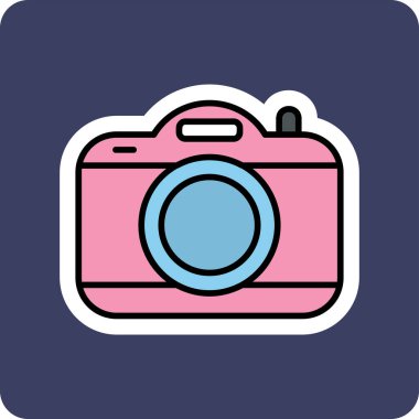 kamera simgesi, vektör illüstrasyonu basit tasarım