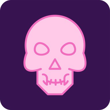 Kafatası. Web simgesi basit illüstrasyon