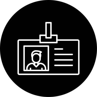 Kimlik kartı web simgesi, vektör illüstrasyonu