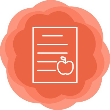 Diyet Planı Web simgesi vektör çizimi