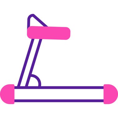 koşu bandı web simgesi, vektör çizim 