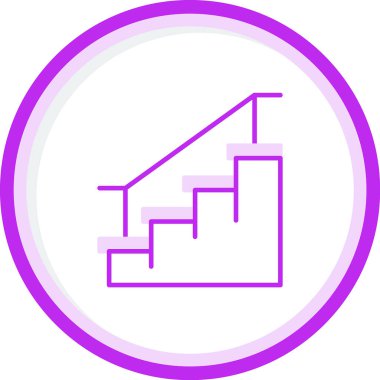 merdiven simgesi, ağ basit illüstrasyon