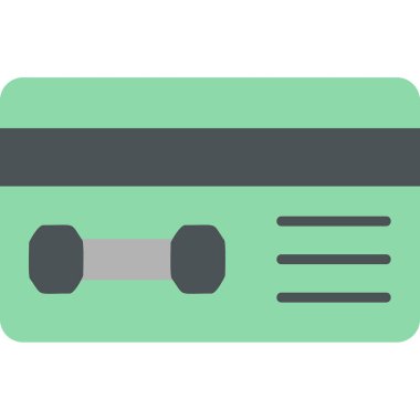 Üye Kart simgesi, vektör illüstrasyonu basit tasarım