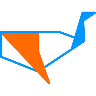 balina ağ simgesi, vektör illüstrasyonu