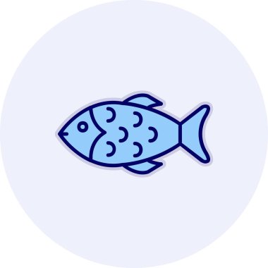 Balık. Web simgesi vektör illüstrasyonu 